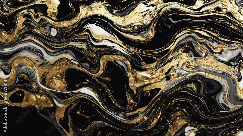 Oil paint mixed marbling background Generative AI	