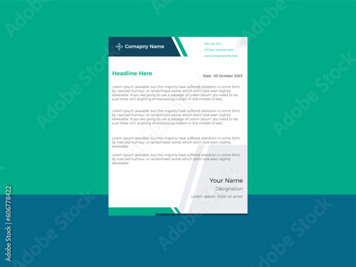 corporate letter head design template