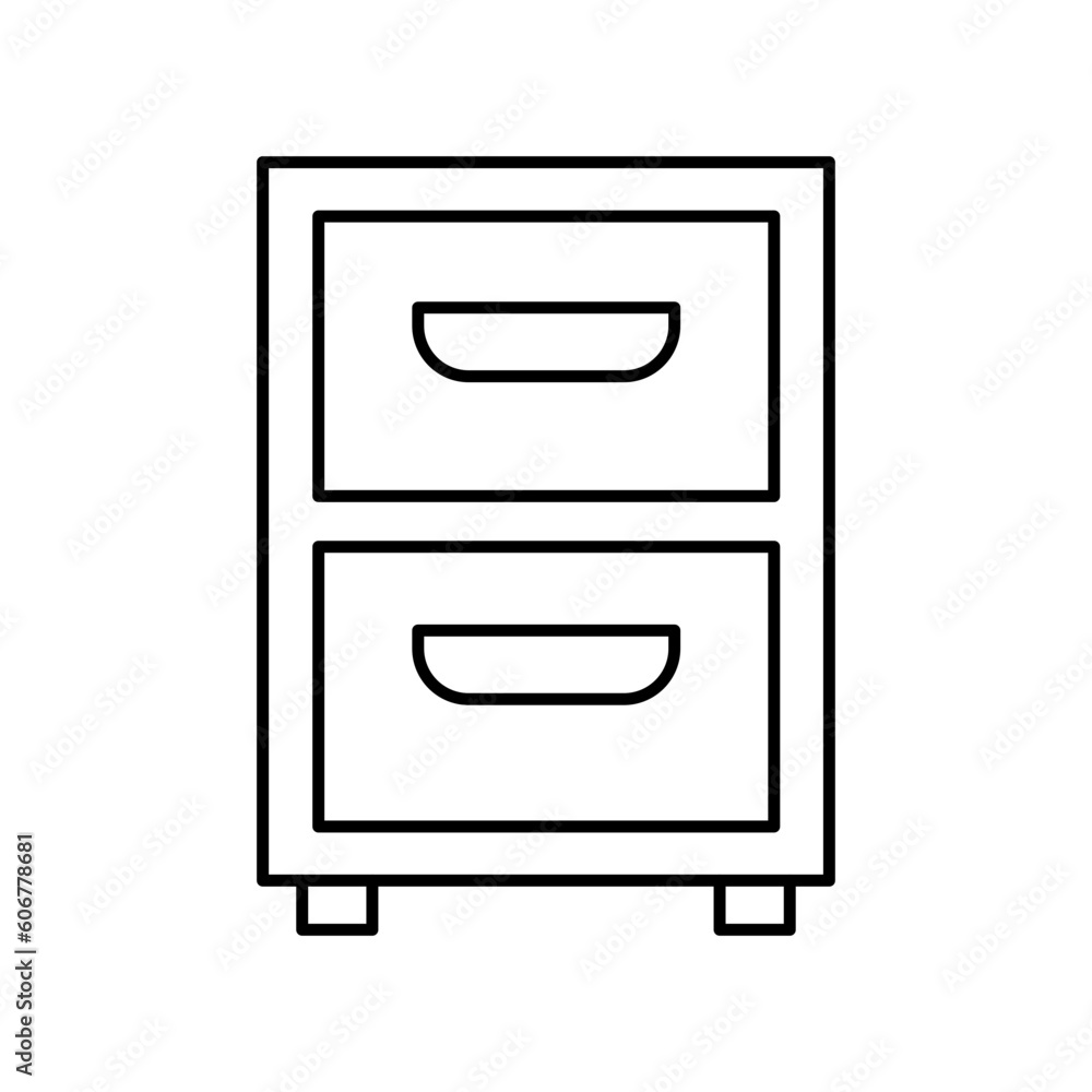 Storage boxes Outline Vector Icon that can easily edit or modify Storage boxes Outline Vector Icon that can easily edit or modify