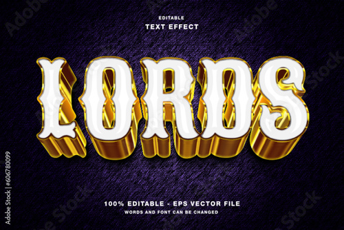 Lord Gold 3D Editable Text Effect