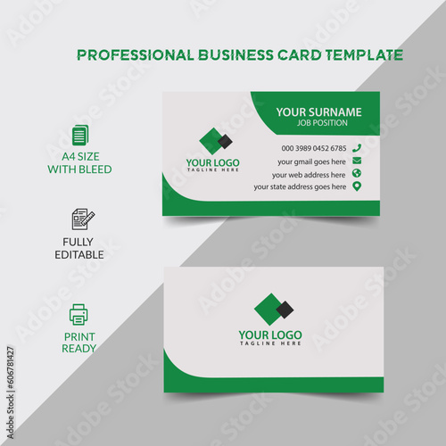 – Professional business card template design vector illustration