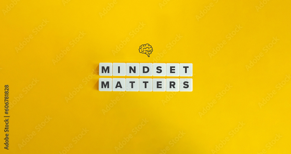 Foto Mindset Matters Banner. Minimal Aesthetic.