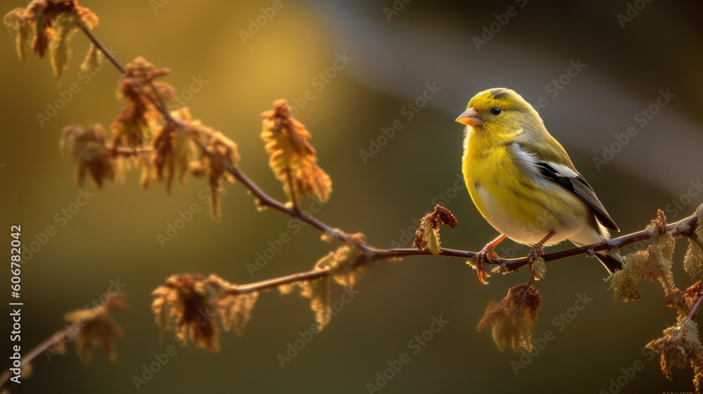 american goldfinch created with Generative AI technology