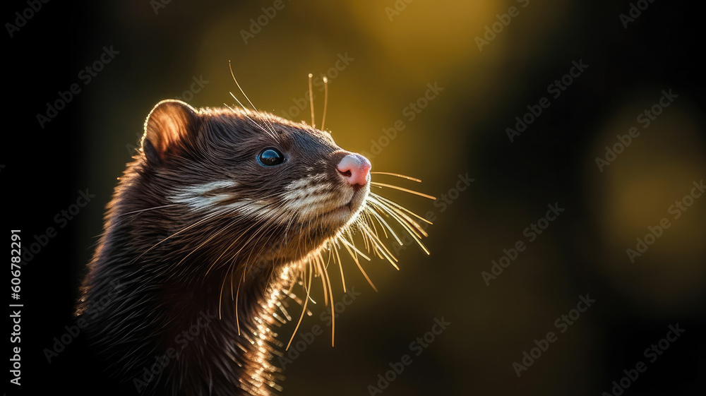 american mink created with Generative AI technology