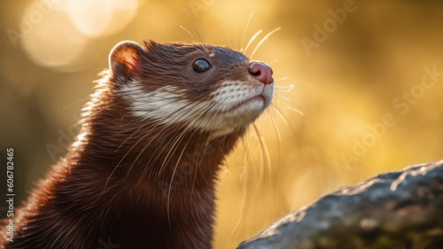 american mink created with Generative AI technology