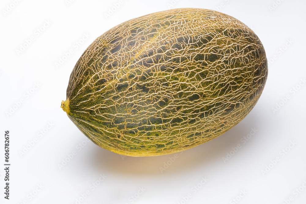 Melón piel de sapo con fondo blanco Melón piel de sapo con fondo blanco