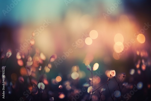 Soft blurred background with bokeh lights, Generative ai