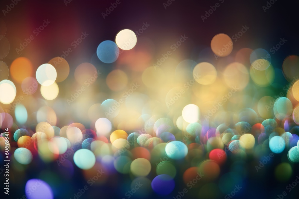 Soft blurred bokeh lights background, Generative ai
