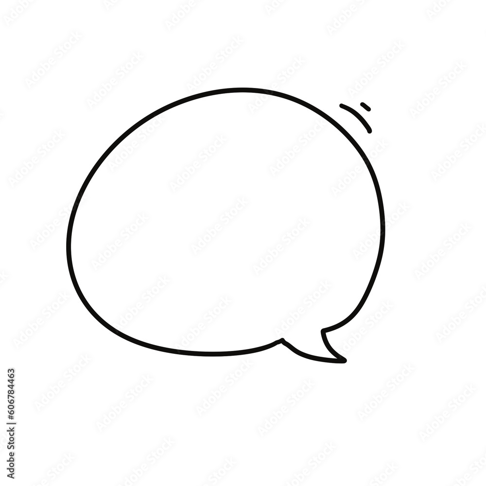 Hand drawn speech bubble doodle Hand drawn speech bubble doodle