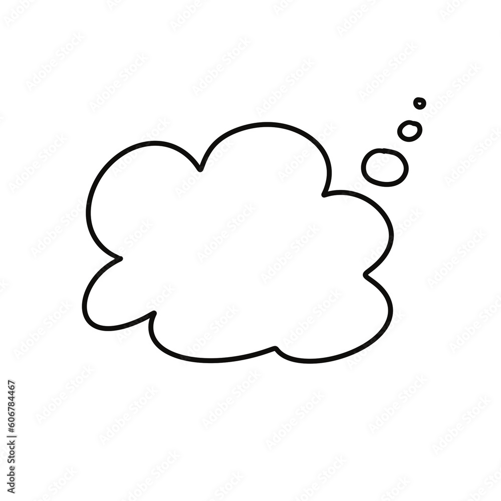 Hand drawn speech bubble doodle Hand drawn speech bubble doodle