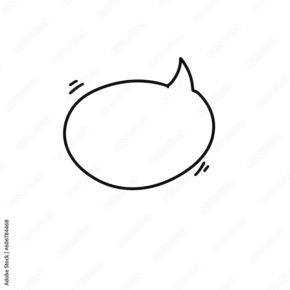 Hand drawn speech bubble doodle Hand drawn speech bubble doodle