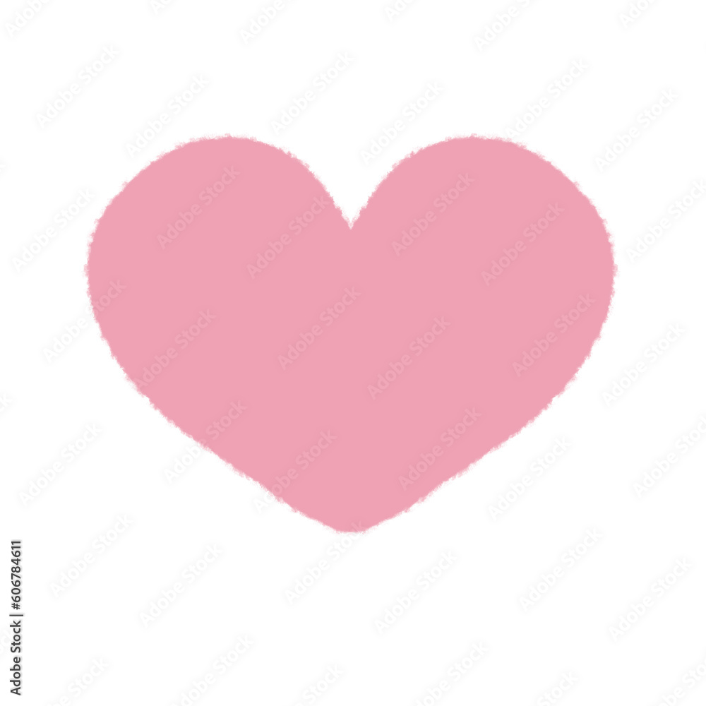 Hand dawn pink heart element