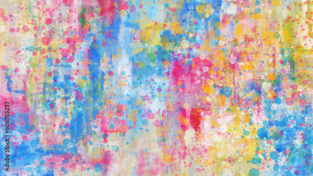 抽象的なカラフルなペイント、絵画