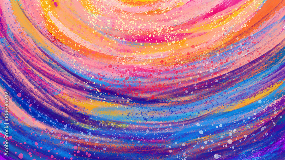 抽象的なカラフルなペイント、絵画