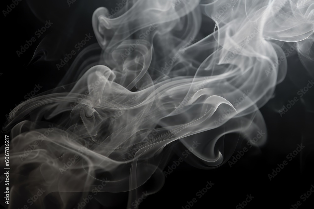 Obraz premium Smoke or foggy background in gray tones, generative ai