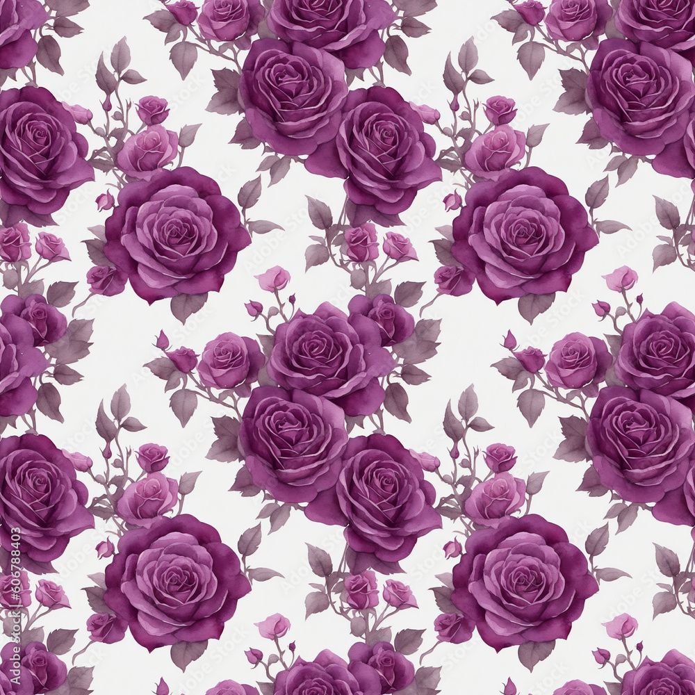 seamless pattern with purple roses seamless pattern with purple roses
