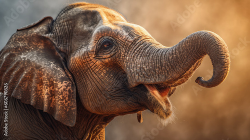 asian elephant created with Generative AI technology