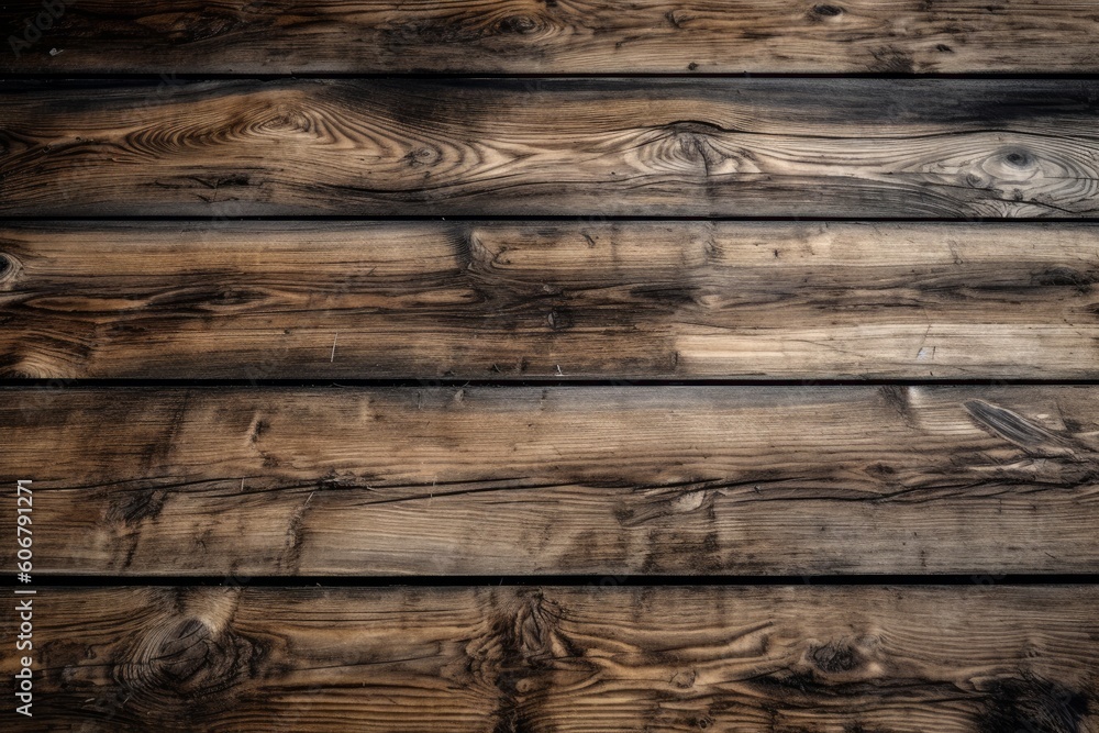 Rustic wooden plank background wigh visible wood grain, Generative ai Rustic wooden plank background wigh visible wood grain, Generative ai
