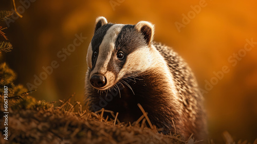 Badger created with Generative AI technology © Robert Herhold