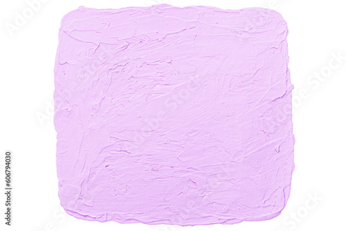 Cutout pastel purple acrylic painting. Brush stroke texture design element.