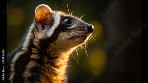 Banded palm civet created with Generative AI technology