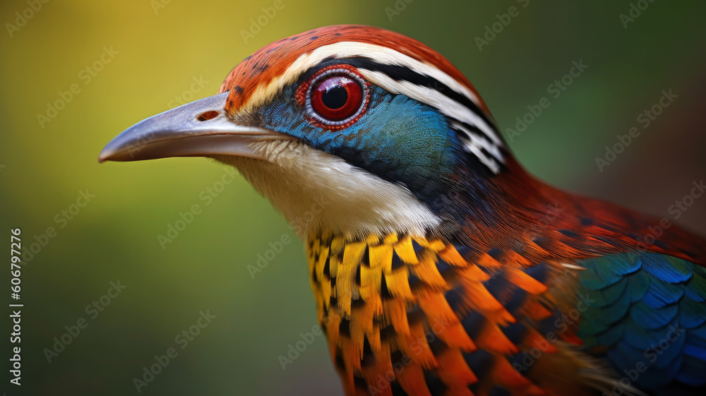 Banded pitta created with Generative AI technology Banded pitta created with Generative AI technology