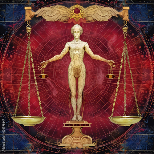 Astrologhy libra chracteristic properties on human heart. ai