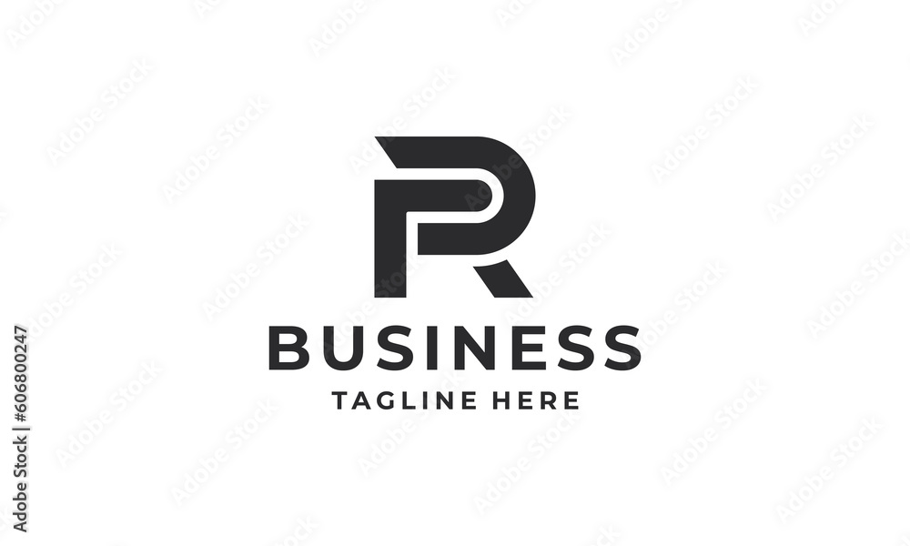 Initials PR or RP or R logo design. Initial letter logo design vector Initials PR or RP or R logo design. Initial letter logo design vector