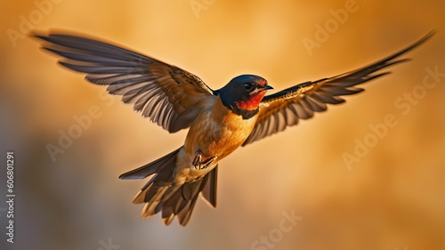 swallow in the air created with Generative AI technology © Robert Herhold