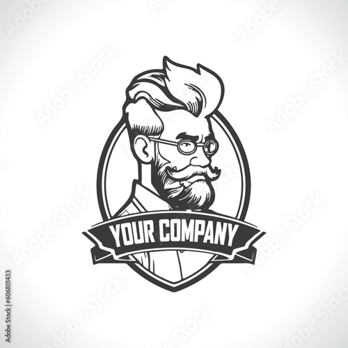 Barber Logo Design Barber Mascot Barber Shop Logo Barber Vector