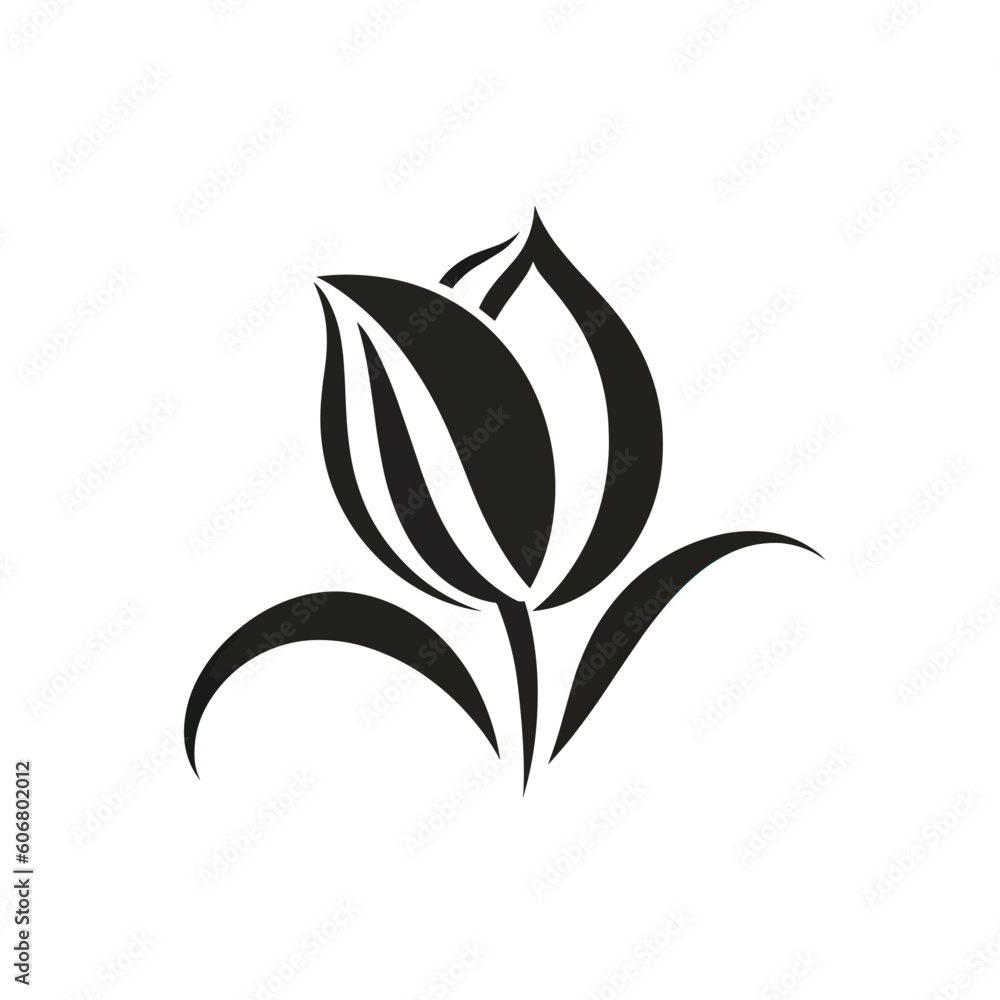 Vector Tulip Flower illustration isolated on a white background. Vector Tulip Flower illustration isolated on a white background.