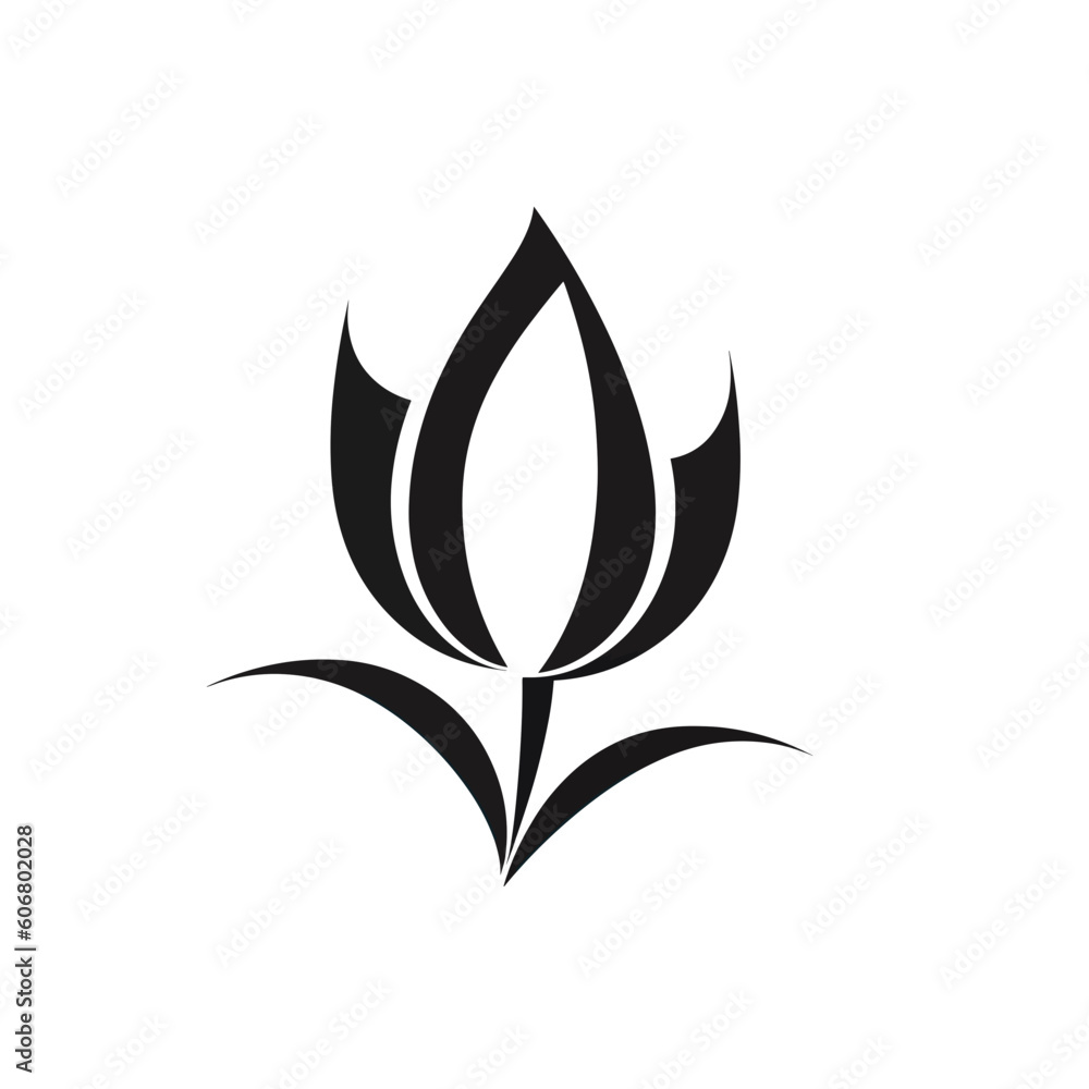 Vector Tulip Flower illustration isolated on a white background. Vector Tulip Flower illustration isolated on a white background.