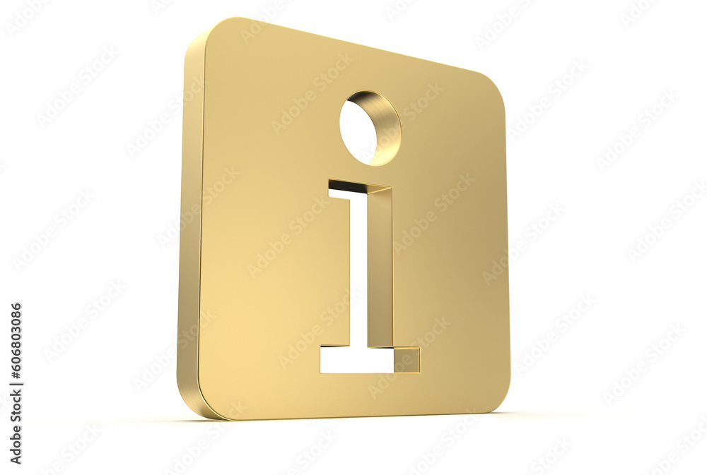 Information icon 3d rendered isolated on white background with shadow Information icon 3d rendered isolated on white background with shadow