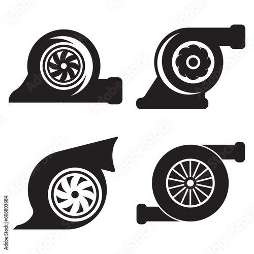 Turbo logo icon,illustration design template.