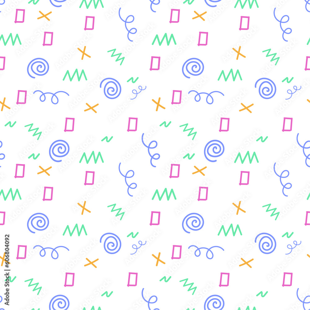 Vectorized seamless hand drawn geometric shapes pattern collection Vectorized seamless hand drawn geometric shapes pattern collection