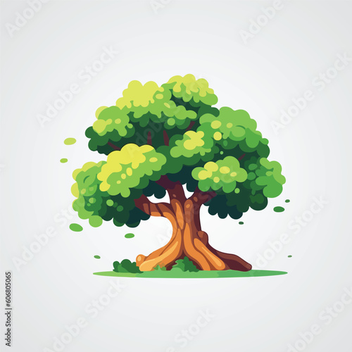 Tree Vector Illustration Cartoon Tree Vector