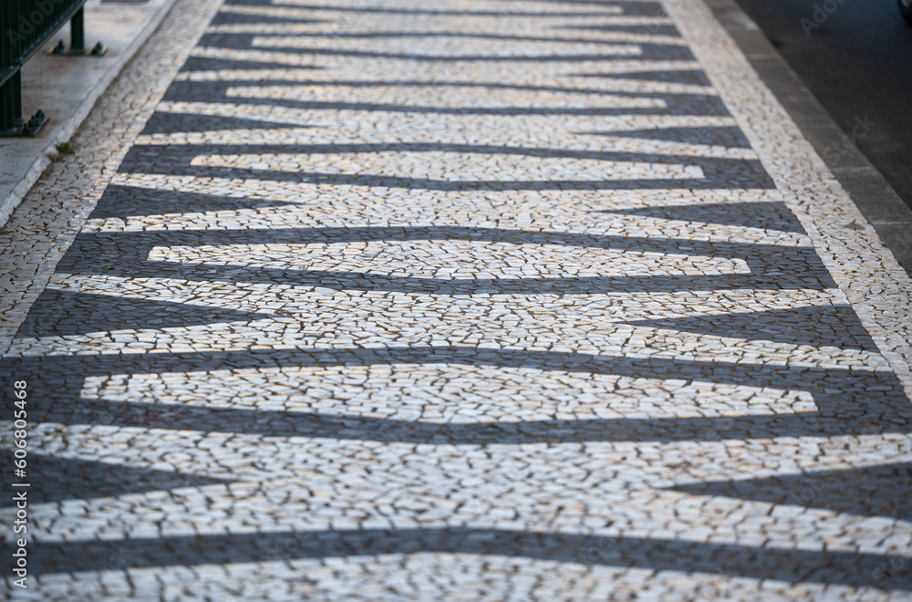 pavement in madeira island with pattern