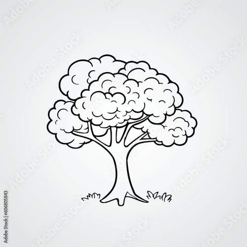Tree Outline Vector Tree Silhouette