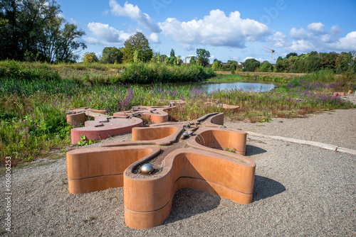 Wasserspiele im Landschaftspark Wilhelminenaue Festspielstadt Bayreuth  photo