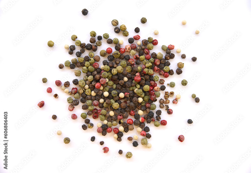 Ταπετσαρία Colorful peppercorn mix isolated on white background, closeup
