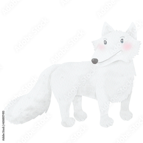 Fox winter watercolor