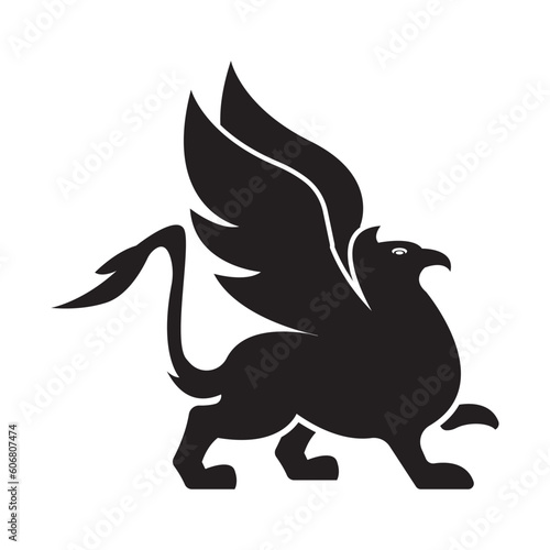 Griffin logo icon illustration design template vector.