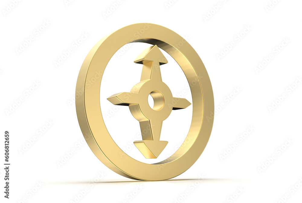 Compass icon 3d rendered isolated on white background with shadow Compass icon 3d rendered isolated on white background with shadow