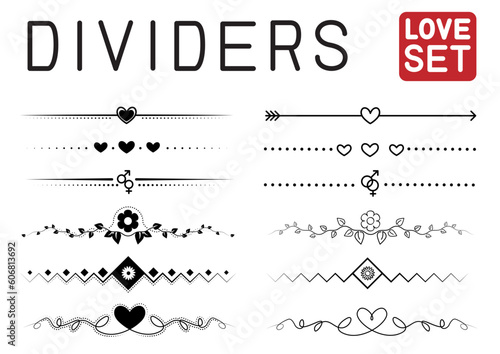 Big style set of text dividers