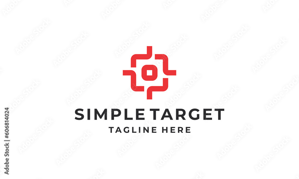 Simple shot target logo design vector illustration Simple shot target logo design vector illustration