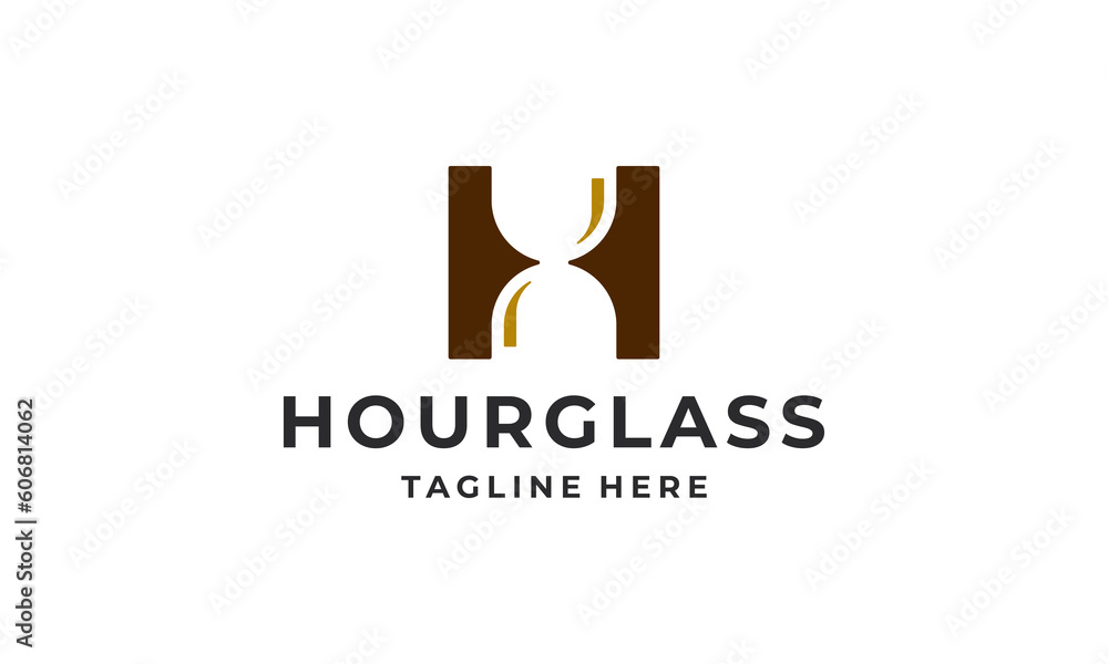 Hourglass modern logo design vector Hourglass modern logo design vector