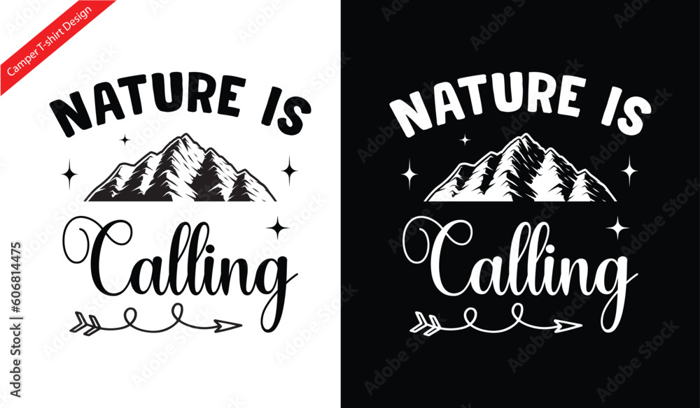 Camping T-shirt design, Camper tshirt and mauntain t-shirts designs