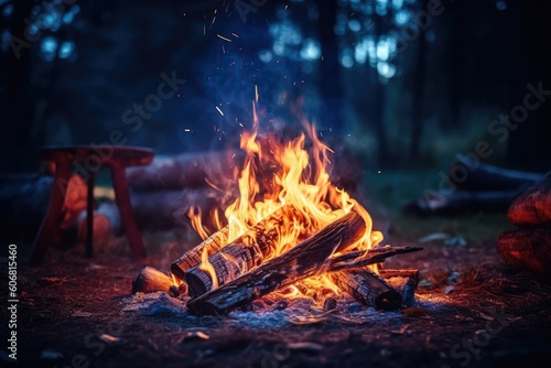 Campfire in the Dark Forest