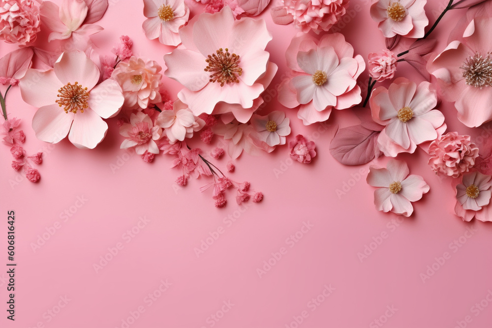 ピンク桜と背景