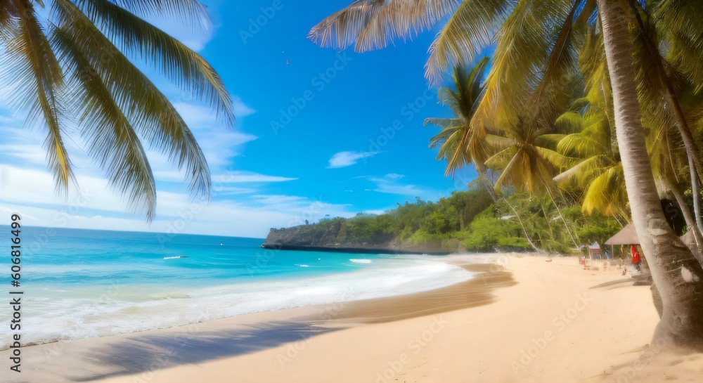 Obraz premium beach with palm trees